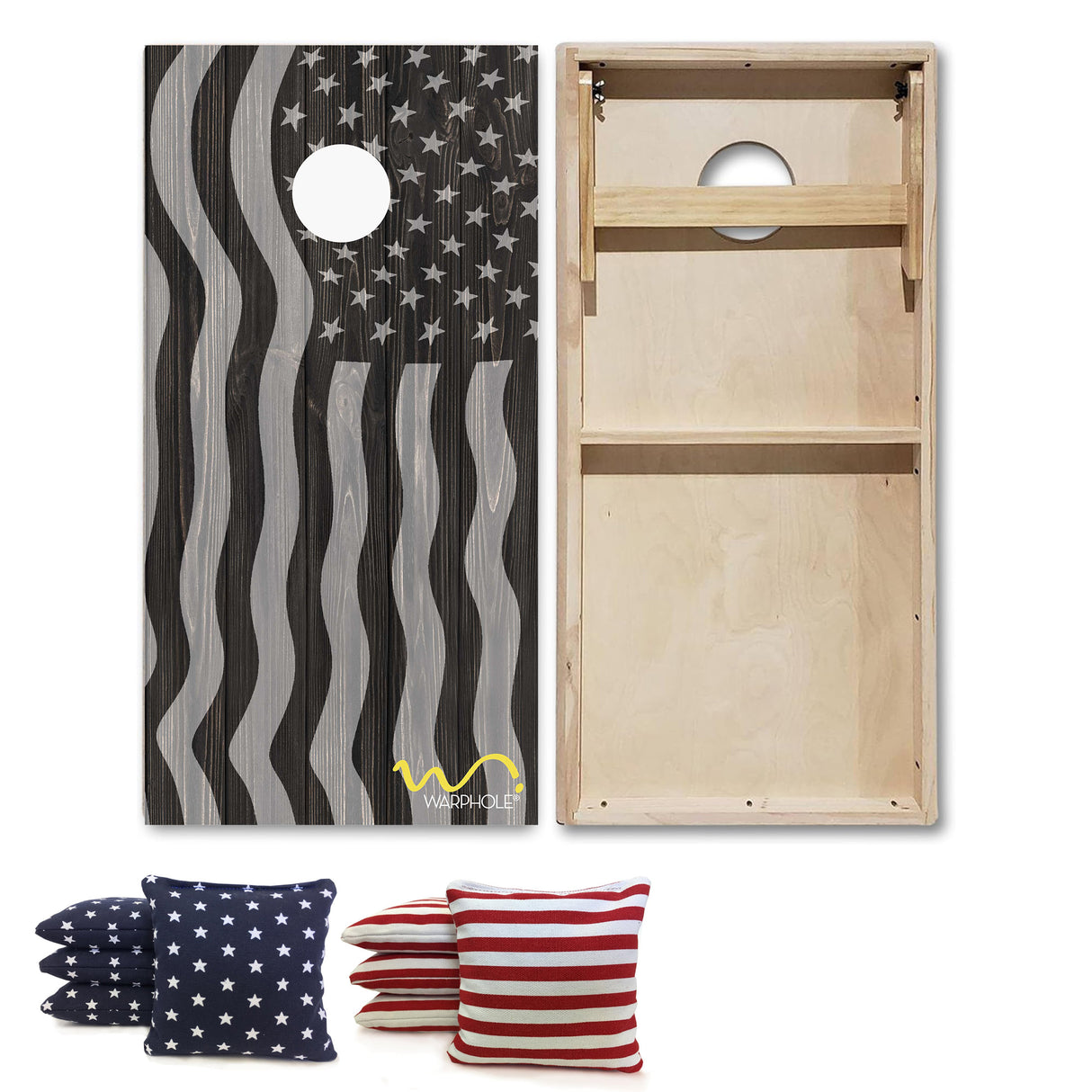 Cornhole Signature by Warphole® - Flag Grey