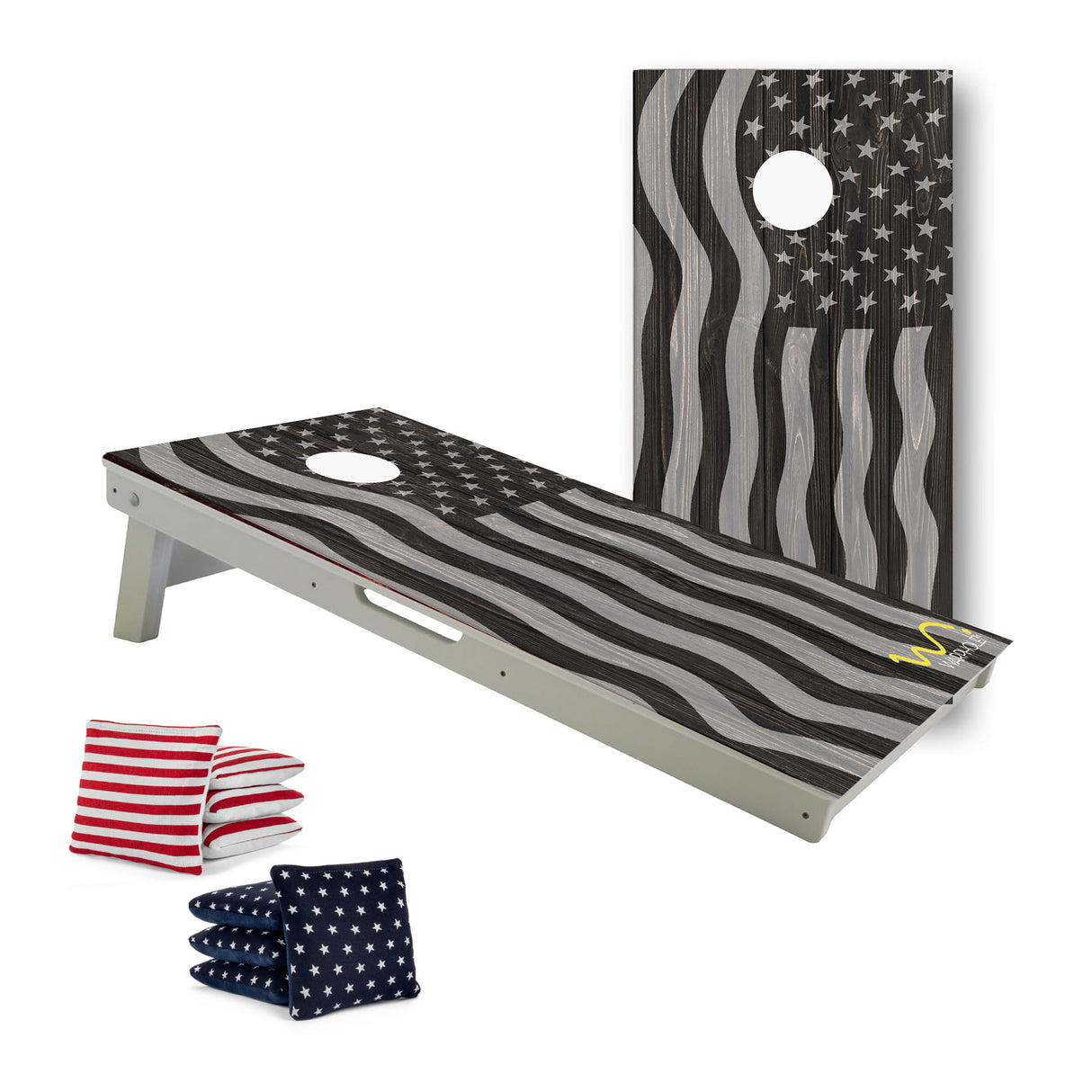 Cornhole Elite by Warphole® - Flag Grey