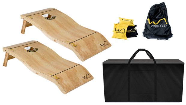 Curved Cornhole™ by Warphole®  |  Gold Casino Package  |  Custom Skin