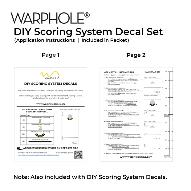 Warphole® Scoring System Decal Packet [DECALS ONLY]